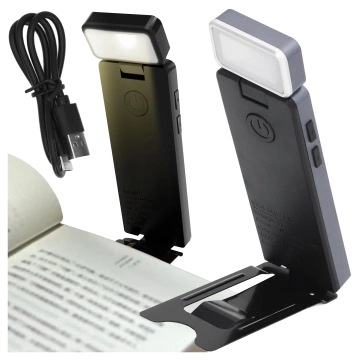 Lampka LED do czytania Alogy Clip Lamp Lampa z klipsem do książki na książkę 15 trybów akumulator Szara