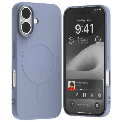 Mercury MagSafe Halbsilikonhülle für iPhone 16 6,1 Zoll Lavendel