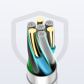  Ładowarka sieciowa USB + kabel USB - Lightning do iPhone 1m szybka 2.4A 12W Denmen Biała