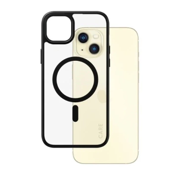 Etui do iPhone 15 Plus CARE by PanzerGlass Urban Combat Case MagSafe Przezroczysty z Czarnymi