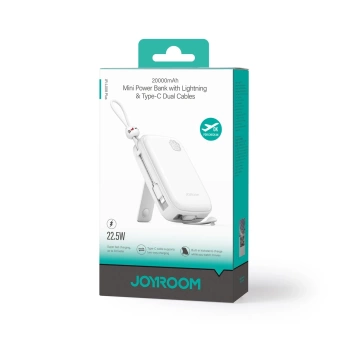 Powerbank Joyroom JR-L008 Plus 22,5 W 20000 mAh mit Ständer Weiß