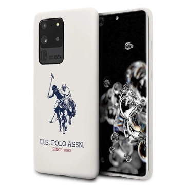Etui na telefon US Polo Silicone Collection do Samsung Galaxy S20 Ultra biały/white