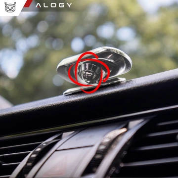 Alogy Universal-Auto-Magnethalterung für Telefon im Cockpit, für Armaturenbrett, Schwarz