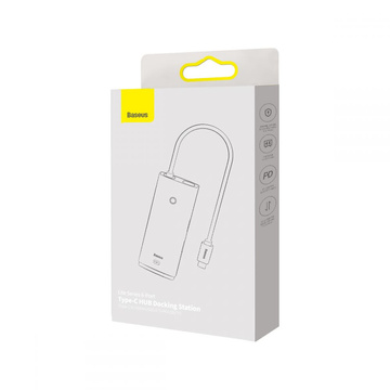 BASEUS LITE SERIE BS-OH020 HUB ADAPTER TYPE-C 6-PORT SCHWARZ