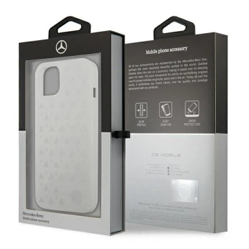 Etui ochronne Mercedes MEHCP13MESPWH do Apple iPhone 13 6,1" biały/white hardcase Silver Stars Pattern