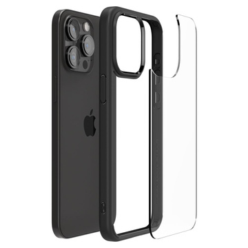 Hülle für iPhone 15 Pro Max Spigen Ultra Hybrid Case, mattschwarze Rückseite