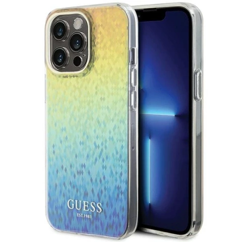 Etui Guess GUHCP15XHDECMI für iPhone 15 Pro Max 6,7" wielokolorowy hardcase IML Faceted Mirror Disco Iridescent