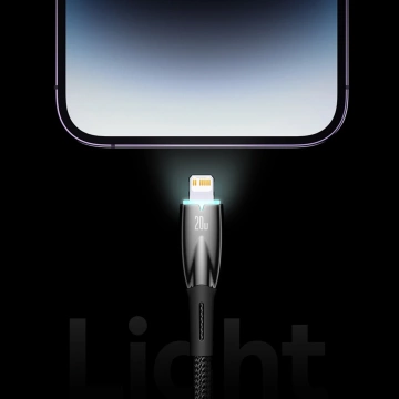 Baseus Glimmer Series kabel do szybkiego ładowania USB-C 480Mb/s PD 100W 1m czarny
