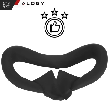 Alogy Ersatz-Sonnenmaske aus Silikon für Meta Quest 3 Schwarz