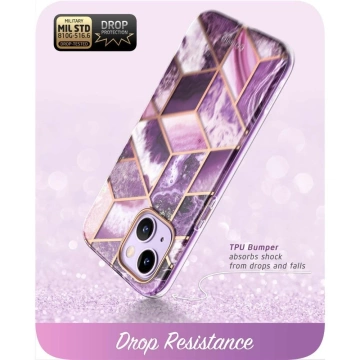Supcase cosmo iphone 14 plus marble purple