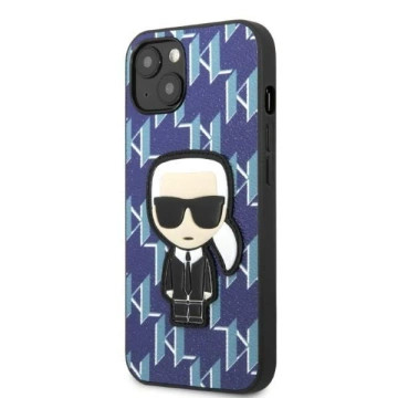 Etui ochronne na telefon Karl Lagerfeld KLHCP13MPMNIKBL do Apple iPhone 13 6,1" hardcase niebieski/blue Monogram Ikonik Patch