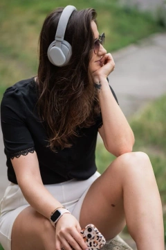 Słuchawki bezprzewodowe nauszne Forcell F-Audio ANC Touch Beat szare