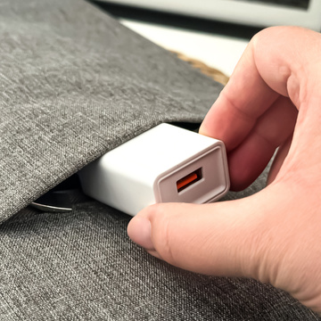  Ładowarka sieciowa USB + kabel USB - Lightning do iPhone 1m szybka 2.4A 12W Denmen Biała