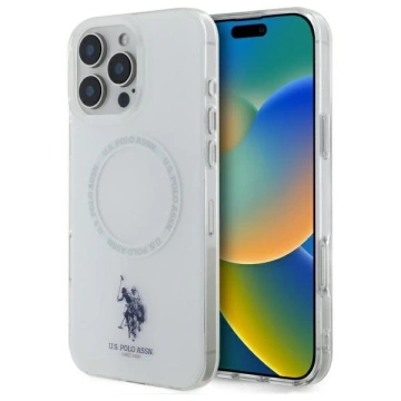 Etui US Polo iPhone 16 Pro Max 6.9" Białe Ring MagSafe