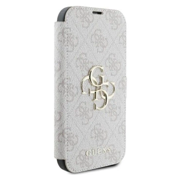 Guess 4G Metal Logo Book Case iPhone 16 Pro Max – Pink ze standem