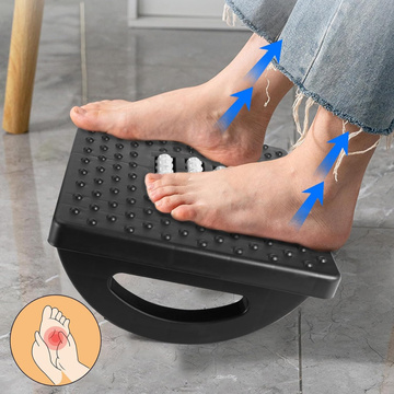 Büro-Fußstütze, Fußstütze, Beine, Fußmassage für Büroarbeit, verstellbare Winkeleinstellung, schwarz