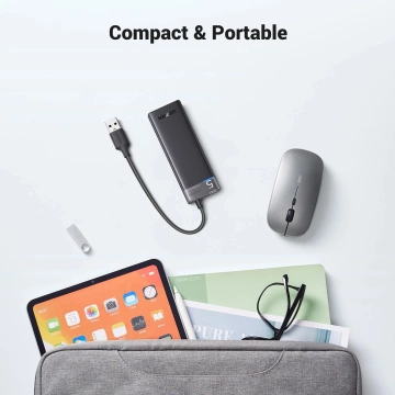 HUB Ugreen CM653 4x USB-A 3.0 5Gb/s Power-LED Schwarz