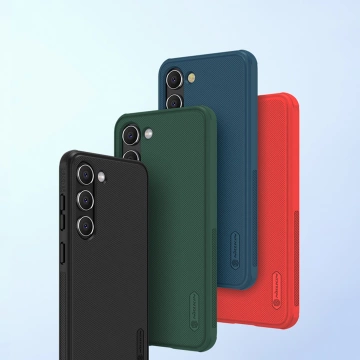 Etui Nillkin Super Frosted Shield Pro etui do Samsung Galaxy S23+ pancerny pokrowiec + podstawka na telefon niebieskie