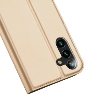 Dux Ducis Skin Pro Hülle für Samsung Galaxy A14 5G Flip Cover Card Wallet Stand Gold