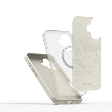 Etui do iPhone 16 Tech-Protect Silicone Pure MagSafe Cosmic Latte