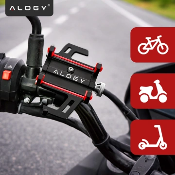 Alogy Fahrrad-Handy-Halterung, 55–95 mm, für Fahrrad, Motorroller, Schwarz