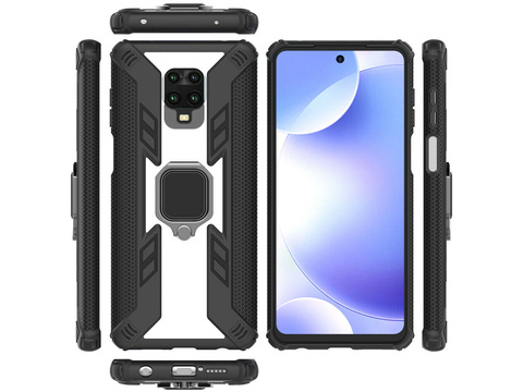 Pancerne Etui Alogy Ring Carbon Halter für Xiaomi Redmi Note 9S/ Pro/ Max