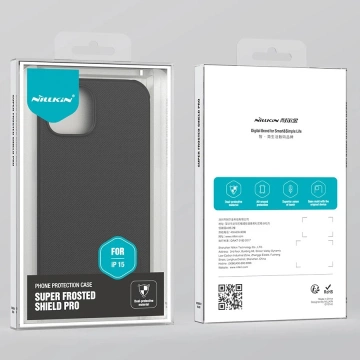 Nillkin Super Frosted Shield Pro verstärkte Hülle für iPhone 15 Pro Max – Schwarz