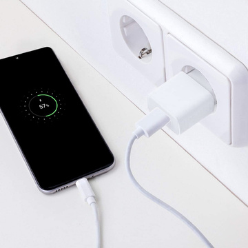 Ładowarka sieciowa USB 2.4A 2400mAh 12W Single Fast Charger Biała