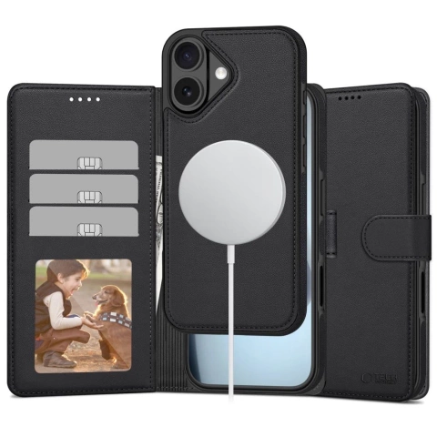 Etui do iPhone 17 Tech-Protect Wallet MagSafe Czarny Mat