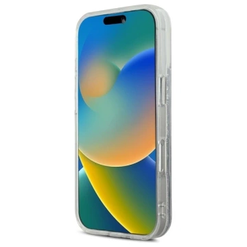 Etui Karl Lagerfeld für iPhone 16 6.1" Magsafe Hardcase Transparent Liquid Glitter Karl