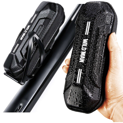 Etui torba sakwa rowerowa Wildman XT11 na rower w miejsce uchwytu na bidon 0,5L Czarna