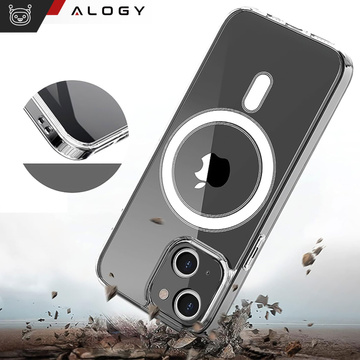 Hülle für iPhone 15 MagSafe Hybrid Case Cover Shock Clear Alogy Transparent