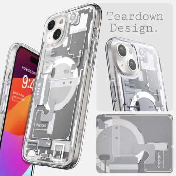 Spigen Ultra Hybrid Mag Mag Safe für Apple iPhone 15 Zero One Weiß