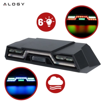 Lampka rowerowa tylna Alogy TrailFlash R6 na tył roweru oświetlenie LED światełko światło tylnie z funkcjami migotania 6 trybów wodoodporna
