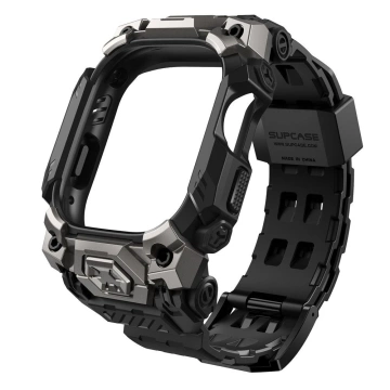 Apple Watch Ultra 1/2 (49 mm) Schwarzes SUPCASE Unicorn Beetle Ore-Gehäuse mit Armband