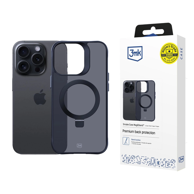 Etui na Apple iPhone 14 Pro - 3mk Smoke Case Mag&Stand Czarne
