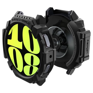 Etui Spigen Rugged Armor für Samsung Galaxy Watch 7 (44 mm) Mattschwarz