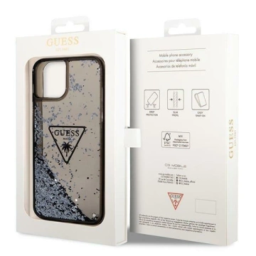 Etui Guess GUHCP14SLFCTPK für Apple iPhone 14 6,1" Czarny/Black Hardcase Liquid Glitter Palm Collection