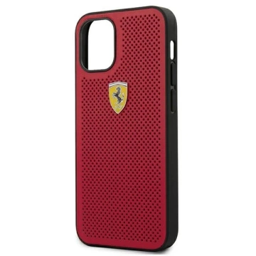 Etui na telefon Ferrari iPhone 12 mini  5,4" czerwony/red hardcase On Track Perforated 