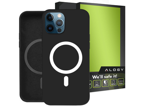 Etui do Mag Safe Alogy do ładowarek Qi do iPhone 12 Pro Max Czarne