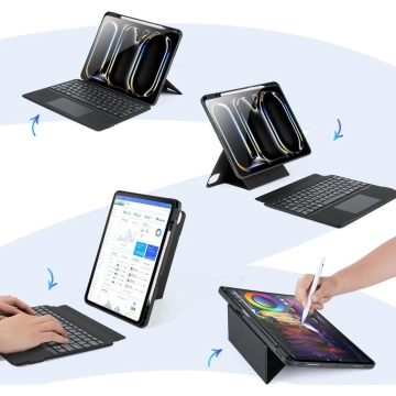 Etui ochronne z klawiaturą Bluetooth do iPad Pro 13 (2024) DUX DUCIS DK Czarne