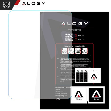 Etui ochronne z klawiaturą Alogy case z miejscem na rysik klawiatura bezprzewodowa do Apple iPad 11 2025 / iPad 10.9 2022 niebieskie + szkło