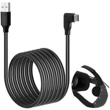 Kabel do okularów VR Alogy przewód USB do USB Type-C 5m do Oculus Link Quest 1 2 3 Czarny
