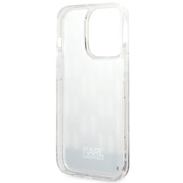 Etui Karl Lagerfeld KLHCP14XLMNMS do iPhone 14 Pro Max 6,7" hardcase Liquid Glitter Monogram srebrny/silver