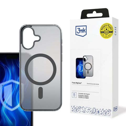 Schutzhülle für Apple iPhone 16 Plus 3mk Frosty MagCase Schwarz
