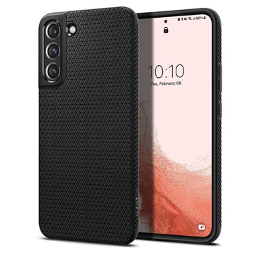 Etui obudowa Spigen Liquid Air do Samsung Galaxy S22 Matte Black + Szkło
