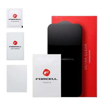 Panzerglas für iPhone 16 Forcell Ultra Clear Glass schwarz 9H