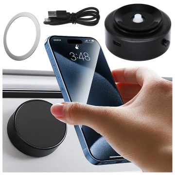 magnetyczny uchwyt samochodowy na telefon do Magsafe z przyssawką próżniową obrotowy o 360° do samochodu na szybę/ekran/wyświetlacz/lusterka/iPhone'a