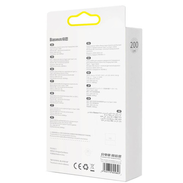 Mocny Kabel Baseus Dynamic Series USB-C do USB-C PD QC 100W 5A 2m Szary