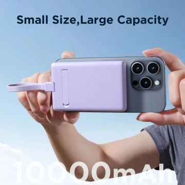 Powerbank 10000mAh Joyroom JR-PBM01 20W MagSafe mit Ständer lila